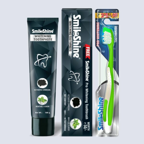 SMILOSHINE? TEETH WHITENING TOOTHPASTE WITH ACTIVATED CHARCOAL & REFRESHING MINT FLAVOR